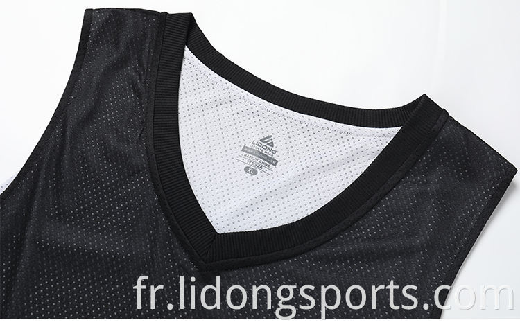 Vêtements de basket-ball personnalisés en gros Dernier maillot de basket-ball et shorts conception de la sublimation réversible en uniforme de basket-ball